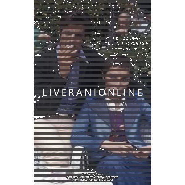 RETROSPETTIVA GIANCARLO GIANNINI ATTORE NELLA FOTO GIANCARLO GIANNINI CON LA MOGLIE LIVIA GIAMPALMO A CANNES NELL\'ANNO 1973 AG ALDO LIVERANI SAS 