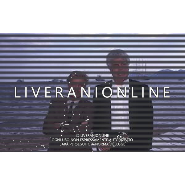 RETROSPETTIVA GIANCARLO GIANNINI ATTORE NELLA FOTO GIANCARLO GIANNINI E MICHELE PLACIDO NELL\'ANNO 1995 AG ALDO LIVERANI SAS
