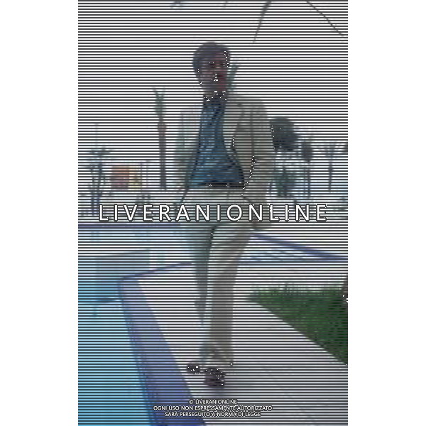 RETROSPETTIVA GIANCARLO GIANNINI ATTORE NELLA FOTO GIANCARLO GIANNINI NELL\'ANNO 1985 A CANNES AG ALDO LIVERANI SAS  