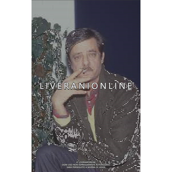 RETROSPETTIVA GIANCARLO GIANNINI ATTORE NELLA FOTO GIANCARLO GIANNINI NELL\'ANNO 1984 IN TERRAZZA MARTINI A MILANO AG ALDO LIVERANI SAS  