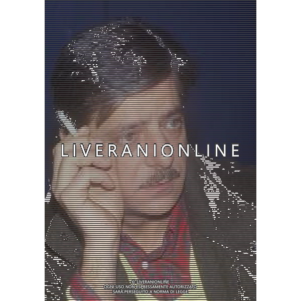 RETROSPETTIVA GIANCARLO GIANNINI ATTORE NELLA FOTO GIANCARLO GIANNINI NELL\'ANNO 1984 IN TERRAZZA MARTINI A MILANO AG ALDO LIVERANI SAS  