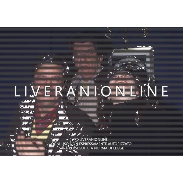 RETROSPETTIVA GIANCARLO GIANNINI ATTORE NELLA FOTO GIANCARLO GIANNINI CON NANNI LOI E LINA SASTRI NELL\'ANNO 1984 IN TERRAZZA MARTINI A MILANO AG ALDO LIVERANI SAS  