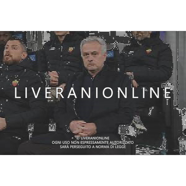 Jose\' Mourinho allenatore Roma in panchina Inter vs Roma Coppa Italia Frecciarossa - quarti di finale Milano 08-02-2022 Stadio Giuseppe Meazza - San Siro foto Roberto Garavaglia/ag. Aldo Liverani sas /AGENZIA ALDO LIVERANI SAS