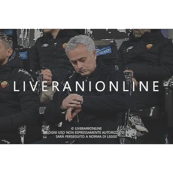 Jose\' Mourinho allenatore Roma in panchina Inter vs Roma Coppa Italia Frecciarossa - quarti di finale Milano 08-02-2022 Stadio Giuseppe Meazza - San Siro foto Roberto Garavaglia/ag. Aldo Liverani sas /AGENZIA ALDO LIVERANI SAS