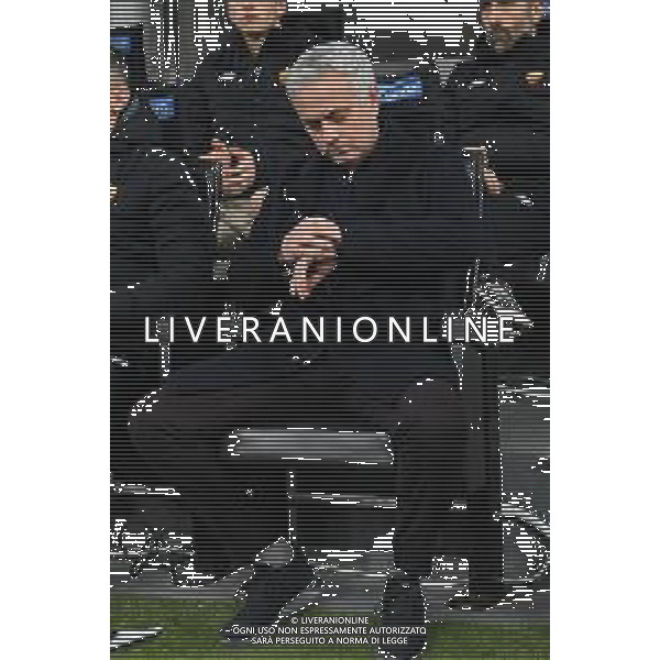 Jose\' Mourinho allenatore Roma Inter vs Roma Coppa Italia Frecciarossa - quarti di finale Milano 08-02-2022 Stadio Giuseppe Meazza - San Siro foto Roberto Garavaglia/ag. Aldo Liverani sas /AGENZIA ALDO LIVERANI SAS