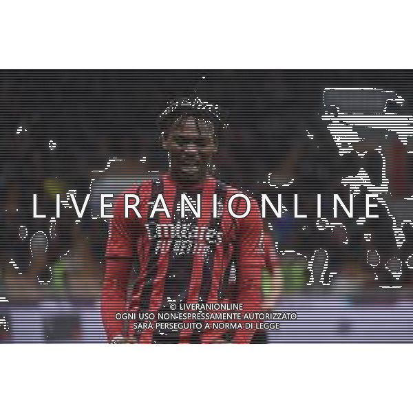 Rafael Leao (Milan) esulta dopo il gol del 2 a 0 Milan vs Lazio Coppa Italia Frecciarossa - quarti di finale Milano 09-02-2022 Stadio Giuseppe Meazza - San Siro foto Roberto Garavaglia/ag. Aldo Liverani sas /AGENZIA ALDO LIVERANI SAS