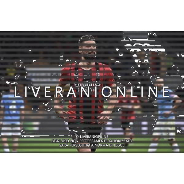 Olivier Giroud (Milan) esulta dopo il gol del 3 a 0 Milan vs Lazio Coppa Italia Frecciarossa - quarti di finale Milano 09-02-2022 Stadio Giuseppe Meazza - San Siro foto Roberto Garavaglia/ag. Aldo Liverani sas /AGENZIA ALDO LIVERANI SAS