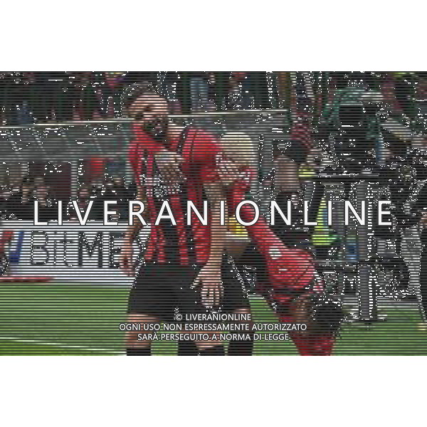 esultanza Milan dopo il gol del 3 a 0 Olivier Giroud Milan vs Lazio Coppa Italia Frecciarossa - quarti di finale Milano 09-02-2022 Stadio Giuseppe Meazza - San Siro foto Roberto Garavaglia/ag. Aldo Liverani sas /AGENZIA ALDO LIVERANI SAS
