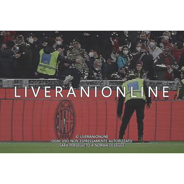 invasore di campo a fine gara Milan vs Lazio Coppa Italia Frecciarossa - quarti di finale Milano 09-02-2022 Stadio Giuseppe Meazza - San Siro foto Roberto Garavaglia/ag. Aldo Liverani sas /AGENZIA ALDO LIVERANI SAS