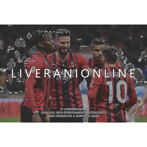 esultanza Milan dopo un gol Milan vs Lazio Coppa Italia Frecciarossa - quarti di finale Milano 09-02-2022 Stadio Giuseppe Meazza - San Siro foto Roberto Garavaglia/ag. Aldo Liverani sas