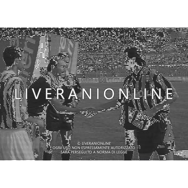11-09-1994 BERGAMO CAMPIONATO DI CALCIO SEIE B ATALANTA -ASCOLI 1-0 NELLA FOTO I DUE CAPITANI DANIELE FORTUNATO------------ AG ALDO LIVERANI SAS