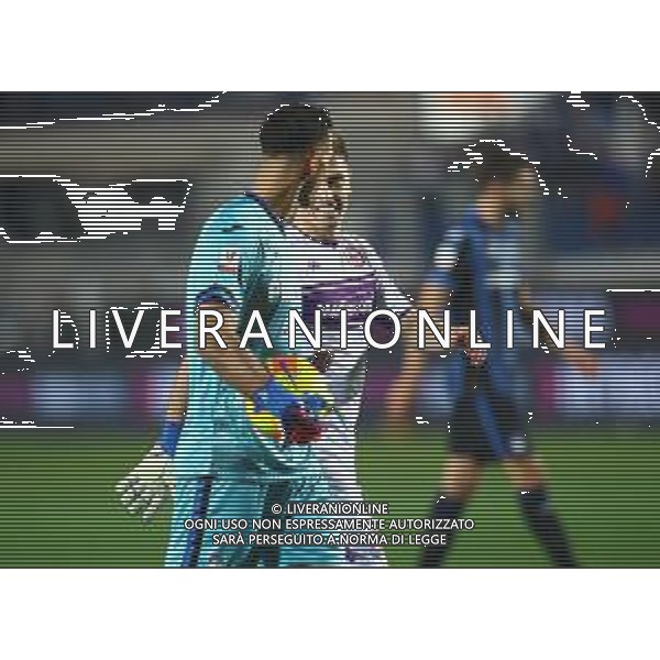 Atalanta-Fiorentina Coppa Italia Frecciarossa 2021/2022 Quarti di finale Bergamo, 10 Febbraio 2022 Nella foto: Krzysztof Piatek e Juan Musso Ph. Soli - Ag. Aldo Liverani /AGENZIA ALDO LIVERANI SAS