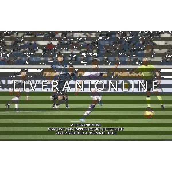 Atalanta-Fiorentina Coppa Italia Frecciarossa 2021/2022 Quarti di finale Bergamo, 10 Febbraio 2022 Nella foto: Krzysztof Piatek il gol su rigore dell\'1-0 Ph. Soli - Ag. Aldo Liverani /AGENZIA ALDO LIVERANI SAS