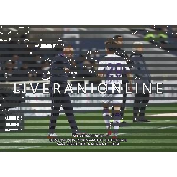 Atalanta-Fiorentina Coppa Italia Frecciarossa 2021/2022 Quarti di finale Bergamo, 10 Febbraio 2022 Nella foto: Vincenzo Italiano con Odriozola Ph. Soli - Ag. Aldo Liverani/AGENZIA ALDO LIVERANI SAS