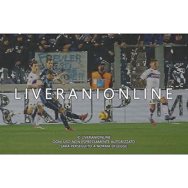 Atalanta-Fiorentina Coppa Italia Frecciarossa 2021/2022 Quarti di finale Bergamo, 10 Febbraio 2022 Nella foto: Davide Zappacosta realizza il gol dell\'1-1 Ph. Soli - Ag. Aldo Liverani/AGENZIA ALDO LIVERANI SAS