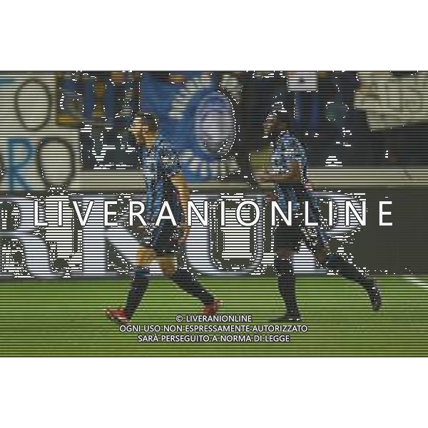 Atalanta-Fiorentina Coppa Italia Frecciarossa 2021/2022 Quarti di finale Bergamo, 10 Febbraio 2022 Nella foto: Davide Zappacosta esulta dopo il gol dell\'1-1 con Jeremie Boga Ph. Soli - Ag. Aldo Liverani/AGENZIA ALDO LIVERANI SAS