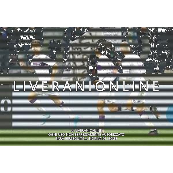 Atalanta-Fiorentina Coppa Italia Frecciarossa 2021/2022 Quarti di finale Bergamo, 10 Febbraio 2022 Nella foto: Krzysztof Piatek esulta dopo il gol del 2-2 su rigore Ph. Soli - Ag. Aldo Liverani/AGENZIA ALDO LIVERANI SAS