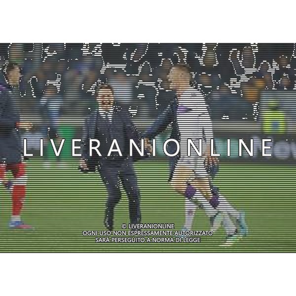 Atalanta-Fiorentina Coppa Italia Frecciarossa 2021/2022 Quarti di finale Bergamo, 10 Febbraio 2022 Nella foto: Nikola Milenkovic esulta dopo il gol del definitivo 3-2 Ph. Soli - Ag. Aldo Liverani