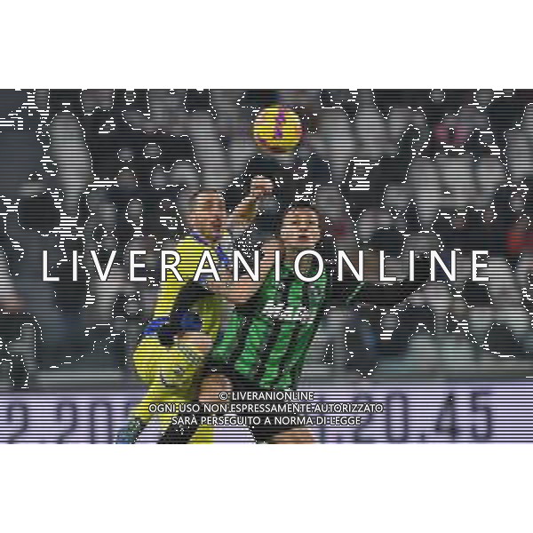 Torino 10.02.2022 Stadio Allianz Stadium ©Alessandro Falzone/Agenzia Aldo Liverani Juventus vs Sassuolo Coppa Italia Frecciarossa 2021/2022 Nella foto : LEONARDO BONUCCI E SCAMACCA GIANLUCA ©FALZONE/AGENZIA ALDO LIVERANI SAS
