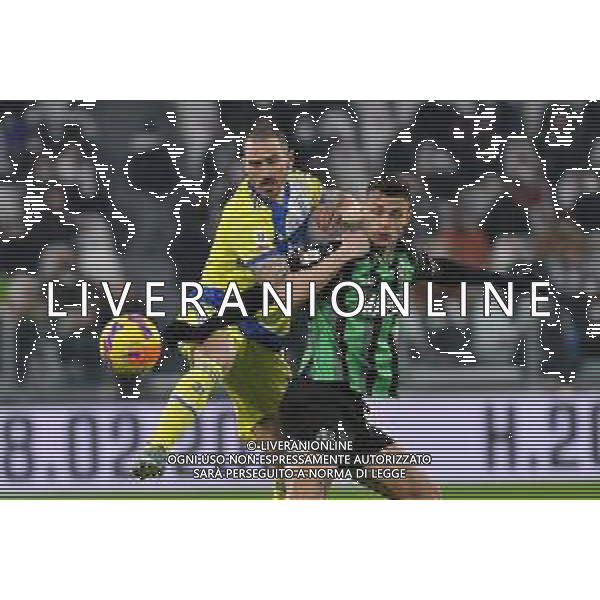 Torino 10.02.2022 Stadio Allianz Stadium ©Alessandro Falzone/Agenzia Aldo Liverani Juventus vs Sassuolo Coppa Italia Frecciarossa 2021/2022 Nella foto : LEONARDO BONUCCI E SCAMACCA GIANLUCA ©FALZONE/AGENZIA ALDO LIVERANI SAS
