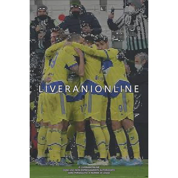 Torino 10.02.2022 Stadio Allianz Stadium ©Alessandro Falzone/Agenzia Aldo Liverani Juventus vs Sassuolo Coppa Italia Frecciarossa 2021/2022 Nella foto : Esultanza gol di Dusan Vlahovic