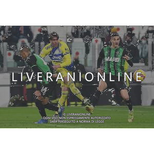Torino 10.02.2022 Stadio Allianz Stadium ©Alessandro Falzone/Agenzia Aldo Liverani Juventus vs Sassuolo Coppa Italia Frecciarossa 2021/2022 Nella foto : Gol di Dusan Vlahovic