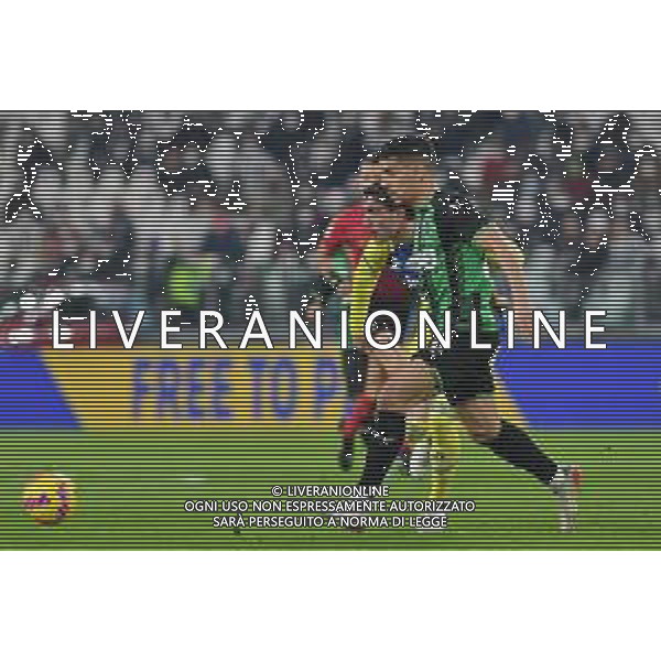 Torino 10.02.2022 Stadio Allianz Stadium ©Alessandro Falzone/Agenzia Aldo Liverani Juventus vs Sassuolo Coppa Italia Frecciarossa 2021/2022 Nella foto : Dusan Vlahovic-Abdou Harroui