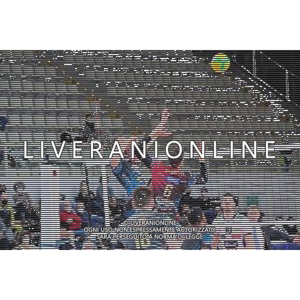 Lorena Bonapace/LMedia - Itas Trentino vs Sir Sicoma Monini Perugia - CEV Champions League volleyball match 2021/2022 February 10 2022 - BLM Group Arena Trento, Italy Itas Trentino vs Sir Sicoma Monini Perugia Photo showing: Simone Giannelli Stefano Mengozzi (Sir Sicoma Monini Perugia) @Lorena Bonapace/LiveMedia /AGENZIA ALDO LIVERANI SAS ￼￼￼￼￼￼￼