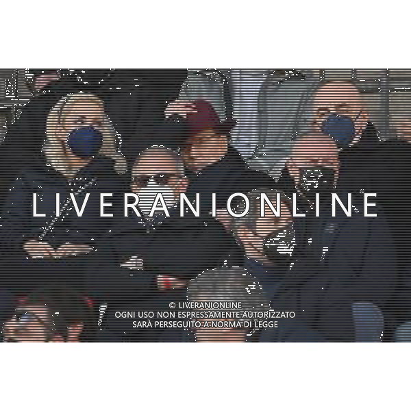¬© TVRG il presidente Silvio Berlusconi in tribuna con la fidanzata Marta Fascina e adriano galliani Monza vs Spal Campionato Serie BKT - 22a giornata Monza 12-02-2022 U-Power Stadium foto Roberto Garavaglia/ag. Aldo Liverani sas /AGENZIA ALDO LIVERANI SAS ￼￼￼￼￼￼￼