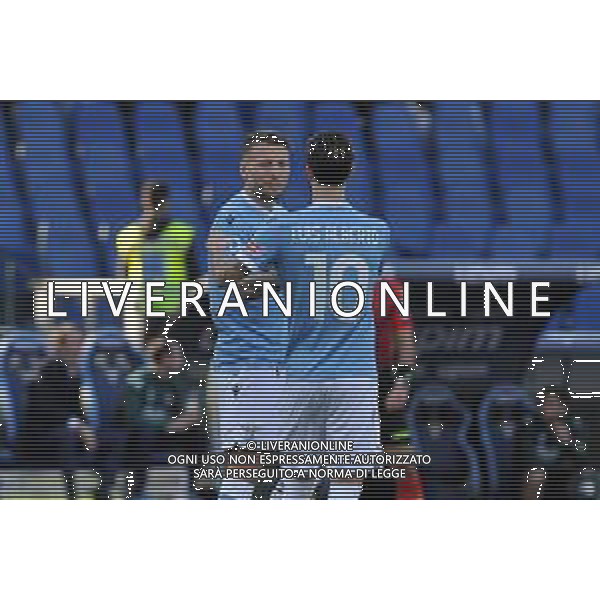 Lazio vs Bologna Campionato Serie A TIM - 25 giornata Stadio Olimpico - Roma 12-02-2022 nella foto Esultanza Ciro Immobile e Luis Alberto FOTO FEDERICO GAETANO-AG ALDO LIVERANI SAS