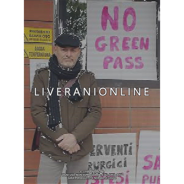 IMOLA 12 02 2022 OSPEDALE NUOVO INGRESSO PRINCIPALE SIT-IN DI ITALEXIT PER L\'ITALIA "CHI HA UCCISO LA SANITA\' PUBBLICA\' "NELLA FOTO VALERIO GIOVETTI ITALEXIT FOTO GIANNI SANNA-AG ALDO LIVERANI SAS