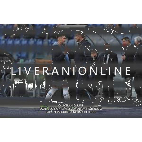Lazio vs Bologna Campionato Serie A TIM - 25 giornata Stadio Olimpico - Roma 12-02-2022 nella foto Esultanza Zaccagni e Sarri foto federico gaetano-ag aldo liverani sas
