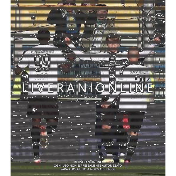 PARMA - PORDENONE CAMPIONATO CALCIO SERIE BKT 12.02.2022 NELLA FOTO ESULTANZA DOPO IL GOL DI BENEDYCZAK ADRIAN ©SANTANDREA/AGENZIA ALDO LIVERANI SAS