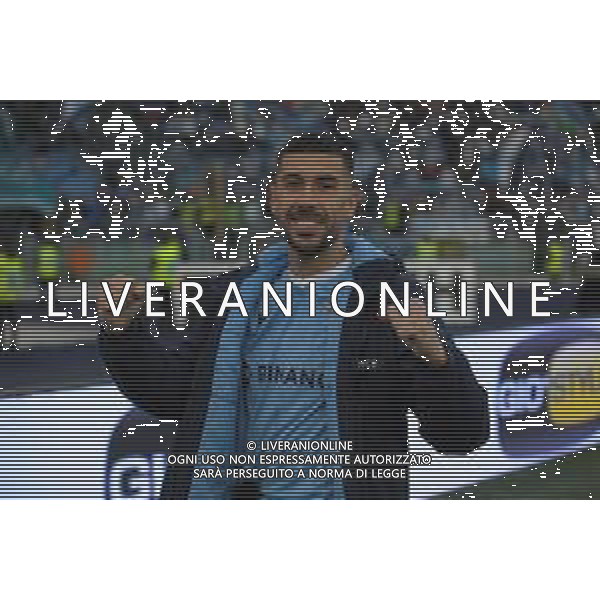 Lazio vs Bologna Campionato Serie A TIM - 25 giornata Stadio Olimpico - Roma 12-02-2022 nella foto Esultanza fine gara Mattia Zaccagni