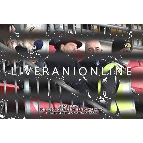 ¬© TVRG il presidente Silvio Berlusconi in tribuna con la compagna Marta Fascina SX, sulla DX Adriano Galliani Monza vs Spal Campionato Serie BKT - 22a giornata Monza 12-02-2022 U-Power Stadium foto Roberto Garavaglia/ag. Aldo Liverani sas /AGENZIA ALDO LIVERANI SAS