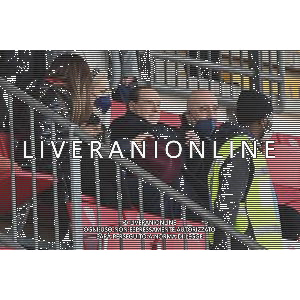 ¬© TVRG il presidente Silvio Berlusconi in tribuna con la compagna Marta Fascina SX, sulla DX Adriano Galliani Monza vs Spal Campionato Serie BKT - 22a giornata Monza 12-02-2022 U-Power Stadium foto Roberto Garavaglia/ag. Aldo Liverani sas /AGENZIA ALDO LIVERANI SAS