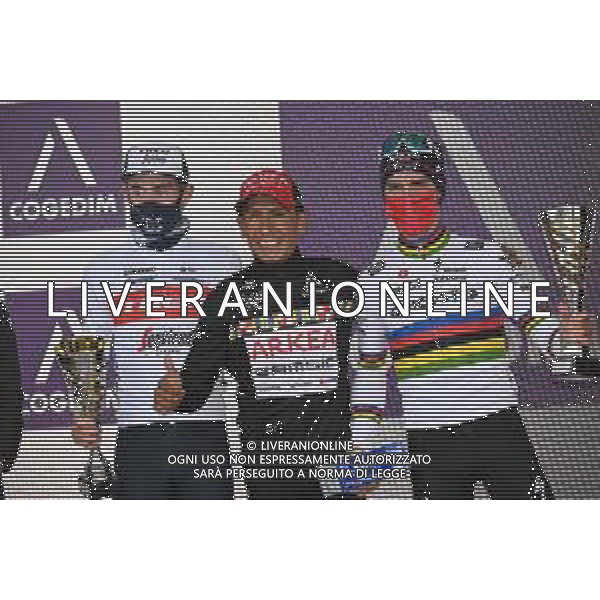 13-02-2022 Tour De La Provence; Tappa 03 Manosque - Montagne De Lure; 2022, Arkea - Samsic; 2022, Quick Step - Alpha Vinyl; Quintana Rojas Nairo, Alexander; Skjelmose Jensen, Mattias; Alaphilippe, Julian; Montagne De Lure; ©SIROTTI/AGENZIA ALDO LIVERANI SAS