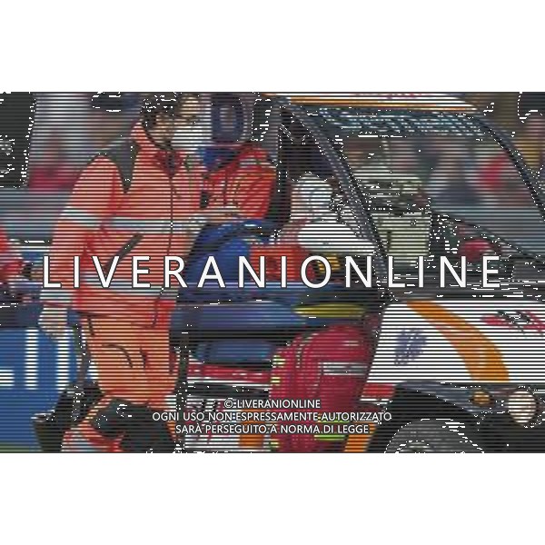 Luigi Mariani/LMedia - 2022 Six Nations - Italy vs England - Rugby Six Nations match February 13 2022 - Olimpico stadium Rome, Italy 2022 Six Nations - Italy vs England Photo showing: Sebastian Negri (Italy) accident @Luigi Mariani/LiveMedia /AGENZIA ALDO LIVERANI SAS