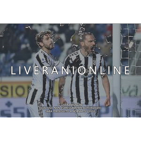 Leonardo Bonucci (Juventus) esultanza dopo il gol salvato Atalanta vs Juventus Campionato Serie A TIM - 25a giornata Bergamo 13-02-2022 Gewiss Stadium - Stadio Atleti Azzurri d\'Italia foto Roberto Garavaglia/ag. Aldo Liverani sas