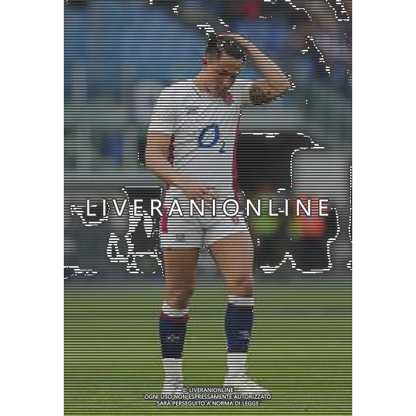 Luigi Mariani/LMedia - 2022 Six Nations - Italy vs England - Rugby Six Nations match February 13 2022 - Olimpico stadium Rome, Italy 2022 Six Nations - Italy vs England Photo showing: Marcus Smith (England) @Luigi Mariani/LiveMedia /AGENZIA ALDO LIVERANI SAS