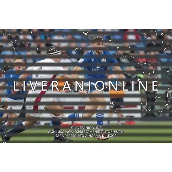 Luigi Mariani/LMedia - 2022 Six Nations - Italy vs England - Rugby Six Nations match February 13 2022 - Olimpico stadium Rome, Italy 2022 Six Nations - Italy vs England Photo showing: Edoardo Padovani (Italy) @Luigi Mariani/LiveMedia /AGENZIA ALDO LIVERANI SAS