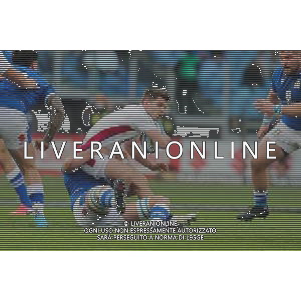 Luigi Mariani/LMedia - 2022 Six Nations - Italy vs England - Rugby Six Nations match February 13 2022 - Olimpico stadium Rome, Italy 2022 Six Nations - Italy vs England Photo showing: Harry Randall (England) @Luigi Mariani/LiveMedia /AGENZIA ALDO LIVERANI SAS