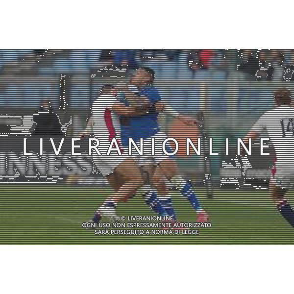 Luigi Mariani/LMedia - 2022 Six Nations - Italy vs England - Rugby Six Nations match February 13 2022 - Olimpico stadium Rome, Italy 2022 Six Nations - Italy vs England Photo showing: Montanna Ioane (Italy) @Luigi Mariani/LiveMedia /AGENZIA ALDO LIVERANI SAS