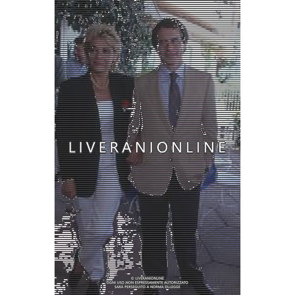 DONATELLA RAFFAI GIORNALISTA E CONDUTTRICE TELEVISIVA NELLA FOTO CON LUIGI DI MAJO NEL 1990 ©AGENZIA ALDO LIVERANI SAS