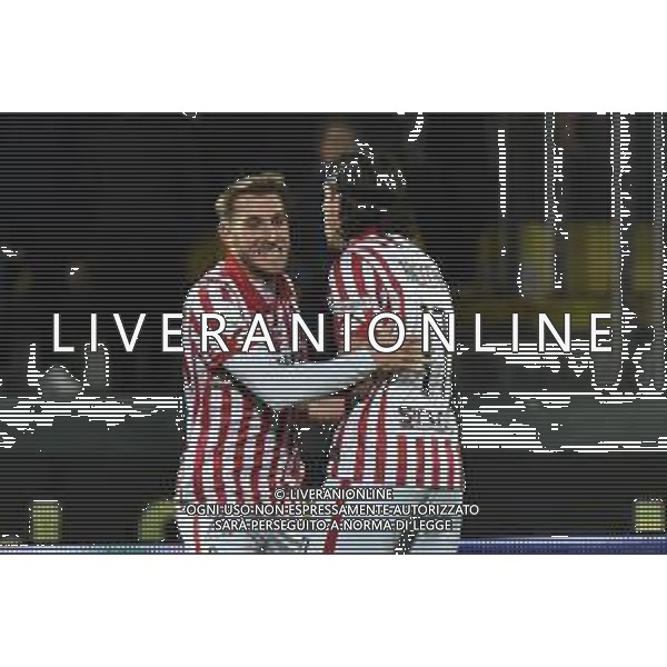 Gabriele Masotti/LMedia - AC Pisa vs LR Vicenza - Italian soccer Serie B match 2021/2022 February 15 2022 - Arena Garibaldi Pisa, Italy AC Pisa vs LR Vicenza Photo showing: Players of Vicenza after the goal of 0-2 @Gabriele Masotti/LiveMedia /AGENZIA ALDO LIVERANI SAS