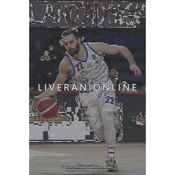 PESARO - Legabasket Frecciarossa Finaleight 2022 - Coppa Italia Olimpia Milano - Dinamo Sassari 16/02/2022 nella foto: Gentile Stefano(Banco di Sardegna Sassari) ©Claudio Zamagni/Agenzia Aldo Liverani /AGENZIA ALDO LIVERANI SAS