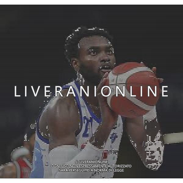 PESARO - Legabasket Frecciarossa Finaleight 2022 - Coppa Italia Olimpia Milano - Dinamo Sassari 16/02/2022 nella foto: Mekowulu Christian(Banco di Sardegna Sassari) ©Claudio Zamagni/Agenzia Aldo Liverani /AGENZIA ALDO LIVERANI SAS