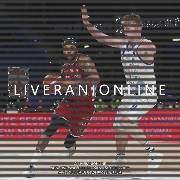 PESARO - Legabasket Frecciarossa Finaleight 2022 - Coppa Italia Olimpia Milano - Dinamo Sassari 16/02/2022 nella foto: Delaney Malcom(AX Armani Exchanghe Olimpia Milano) ©Claudio Zamagni/Agenzia Aldo Liverani /AGENZIA ALDO LIVERANI SAS