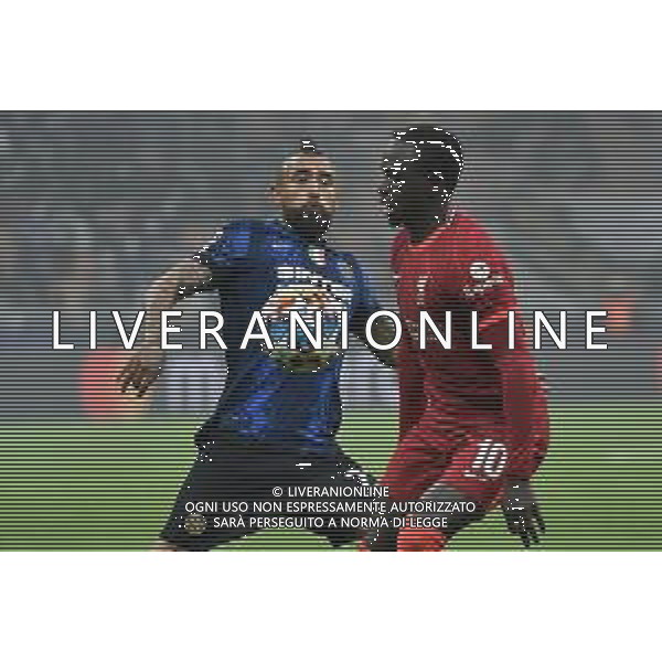 Arturo Vidal (Inter) e Sadio Mane\' (Liverpool) Inter vs Liverpool UEFA Champions League ottavi di finale - gara di andata Milano 16-02-2022 Stadio Giuseppe Meazza - San Siro foto Roberto Garavaglia/ag. Aldo Liverani sas /AGENZIA ALDO LIVERANI SAS