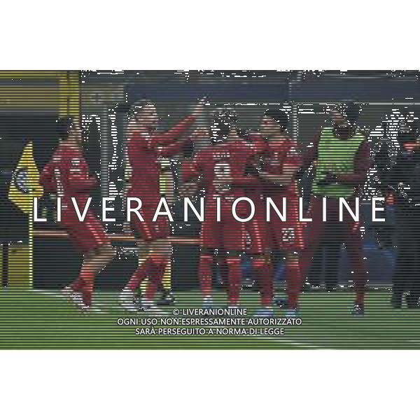 esultanza Liverpool dopo il gol dell\'1 a 0 Roberto Firmino Inter vs Liverpool UEFA Champions League ottavi di finale - gara di andata Milano 16-02-2022 Stadio Giuseppe Meazza - San Siro foto Roberto Garavaglia/ag. Aldo Liverani sas /AGENZIA ALDO LIVERANI SAS